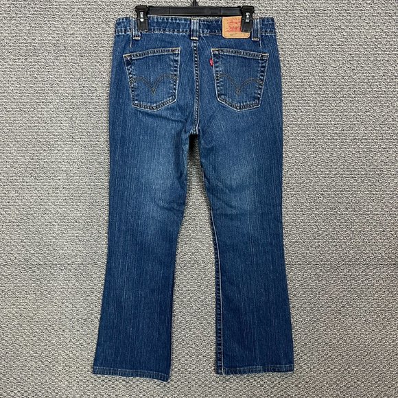 Levi's 525 Jeans Boot Cut Stretch Women's Size 10 Mid Rise Blue 28.5 in Inseam - Picture 9 of 16